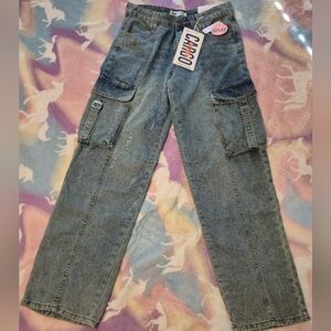 YMI Ladies Size 5/27 Relaxed Fit Cargo Jeans - Blue